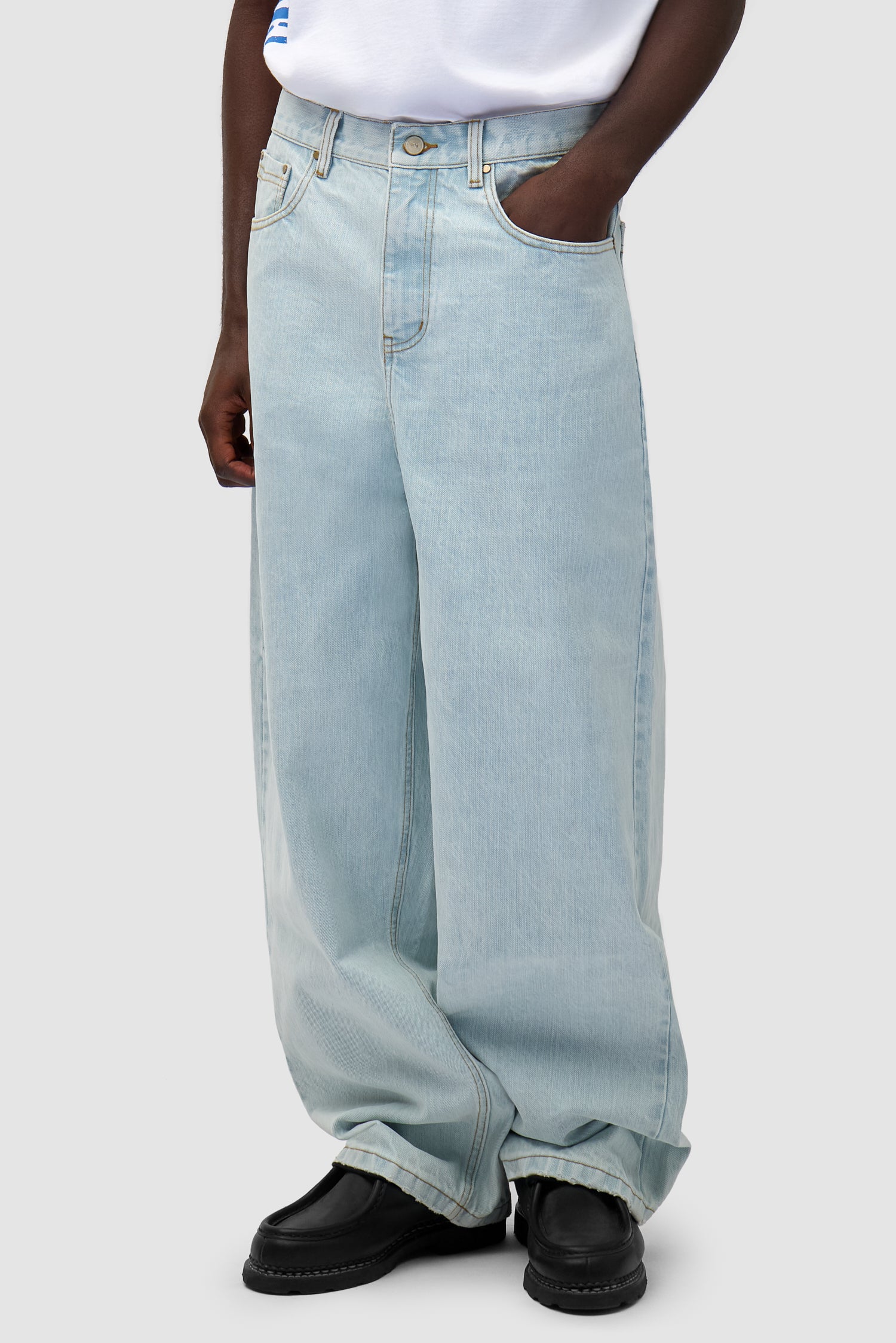 Denim Pants - Bleached Denim