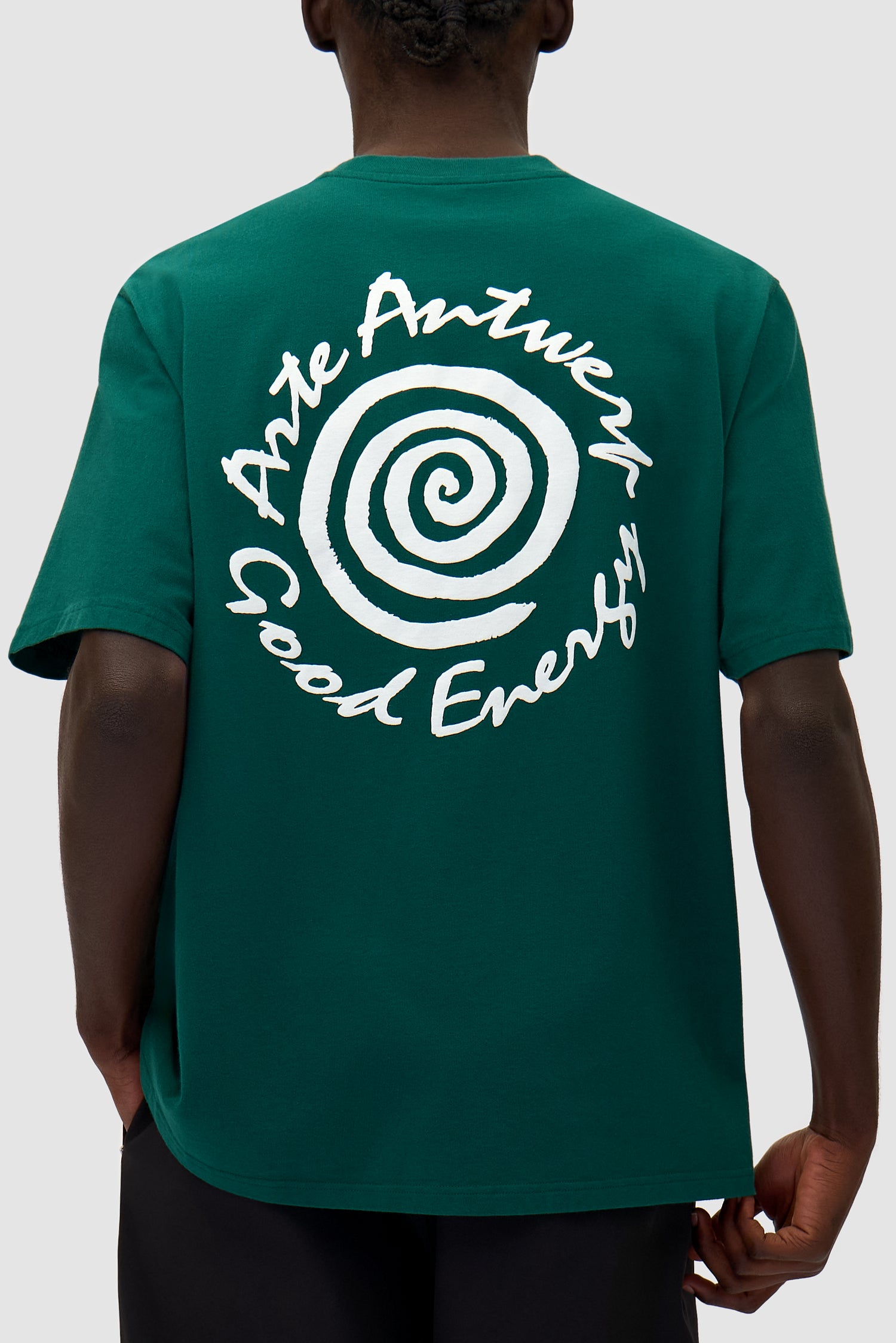 T-shirt à imprimé grandes spirales - Vert