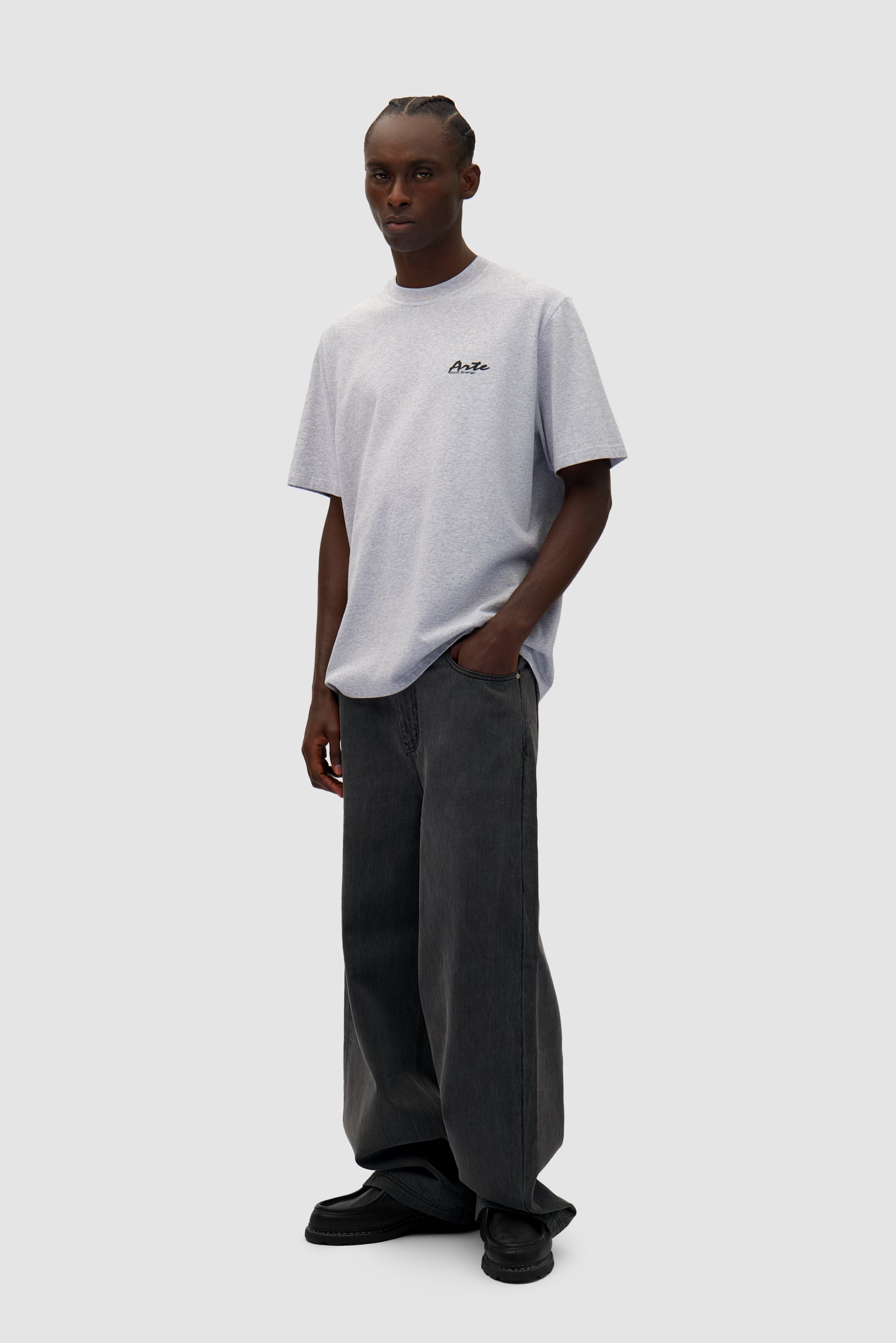 T-shirt à imprimé multicolore - Gris