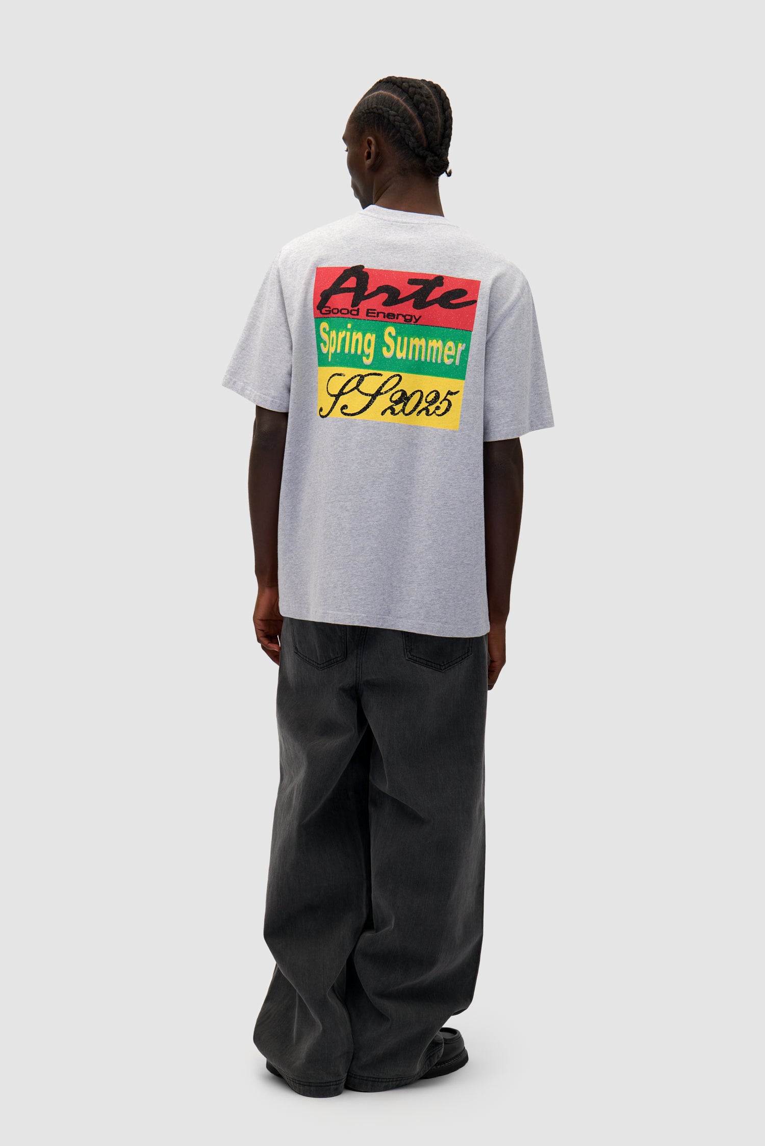 T-shirt à imprimé multicolore - Gris