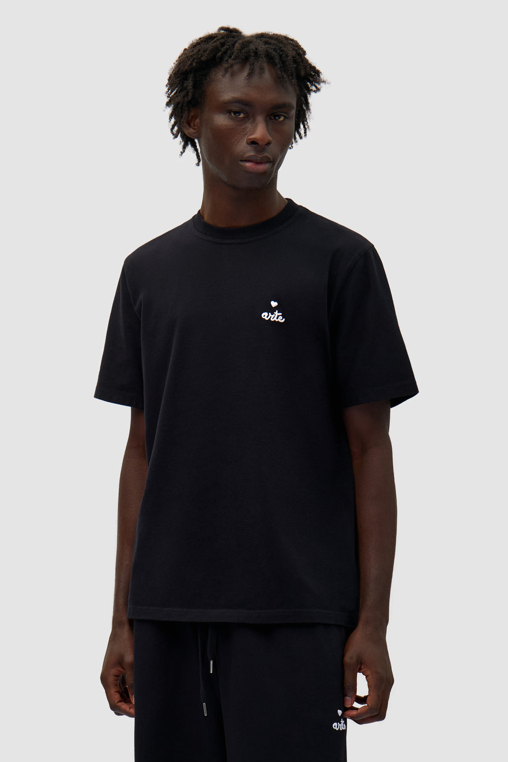 T-shirt avec logo en forme de cœur - Noir