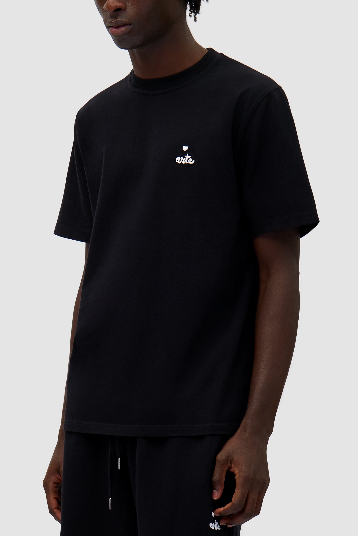 T-shirt avec logo en forme de cœur - Noir