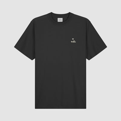 T-shirt avec logo en forme de cœur - Noir
