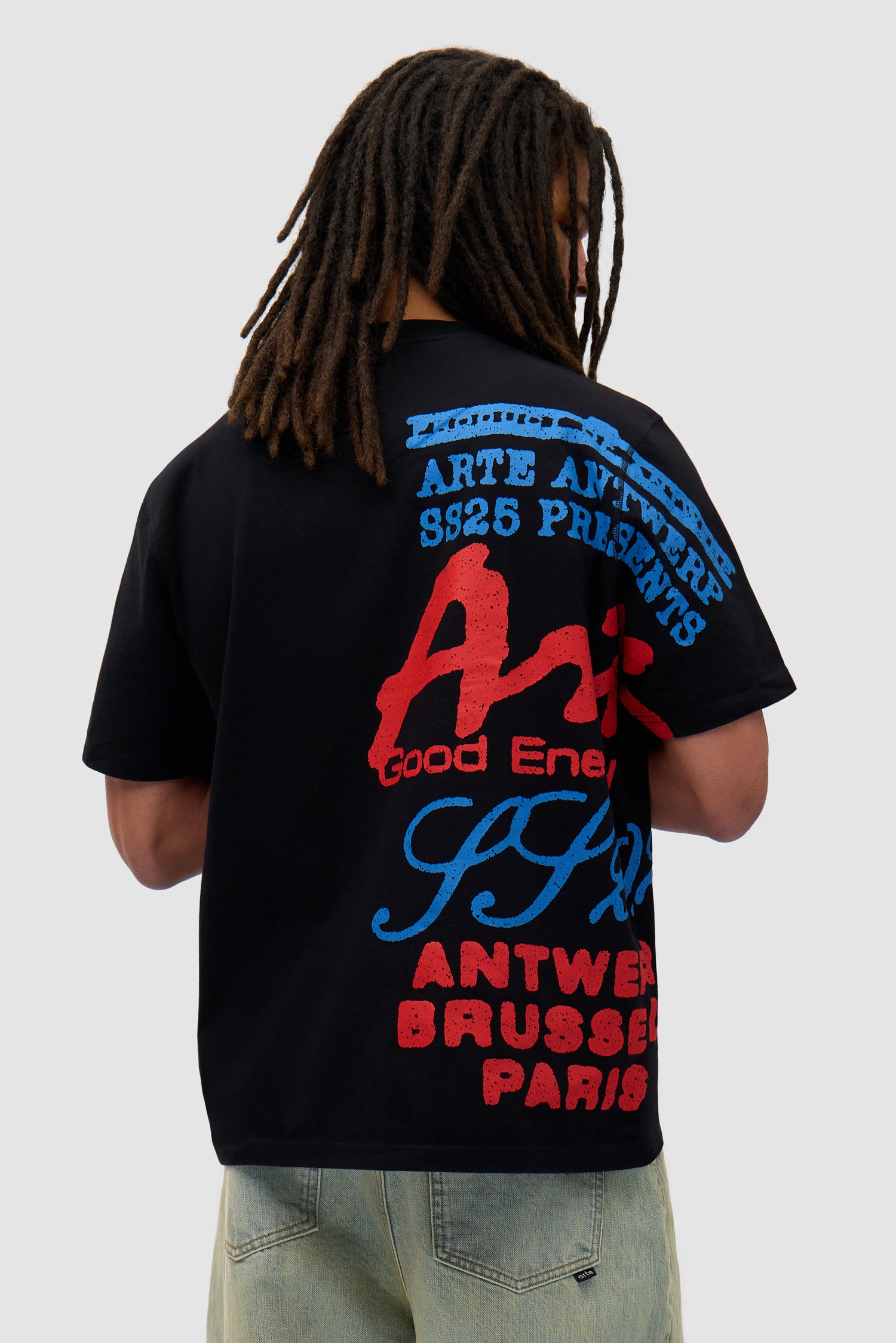 arte antwerp T-shirt à imprimé latéral - Noir