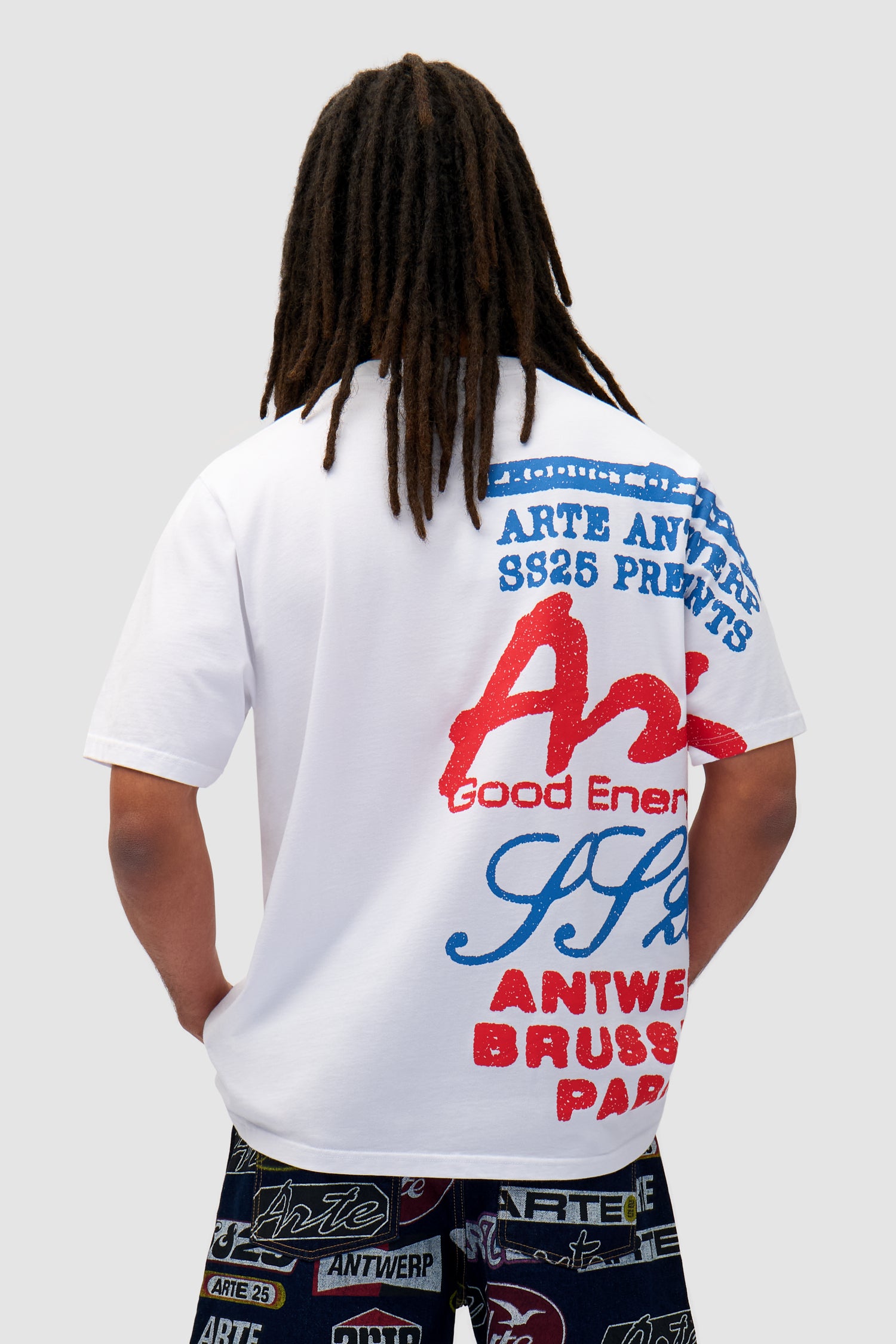 arte antwerp T-shirt à imprimé latéral - Blanc