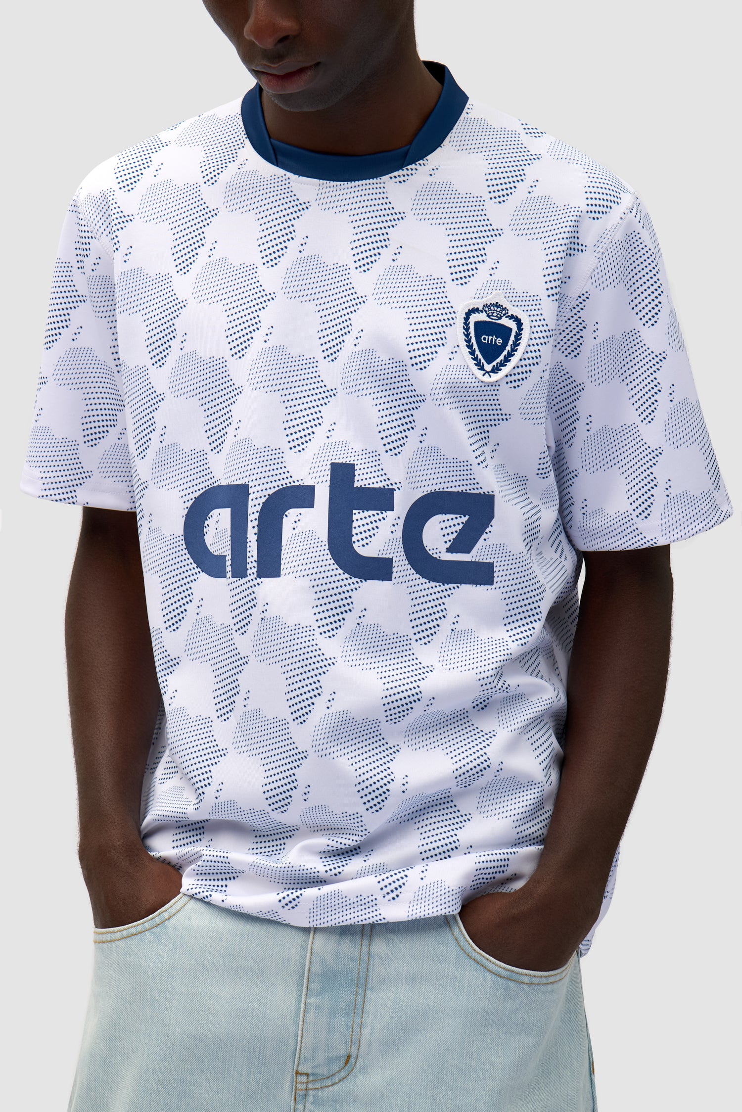 Footbal Shirt - Blanc/Marine