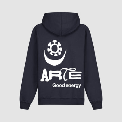 Back Sun & Moon Hoodie - Navy
