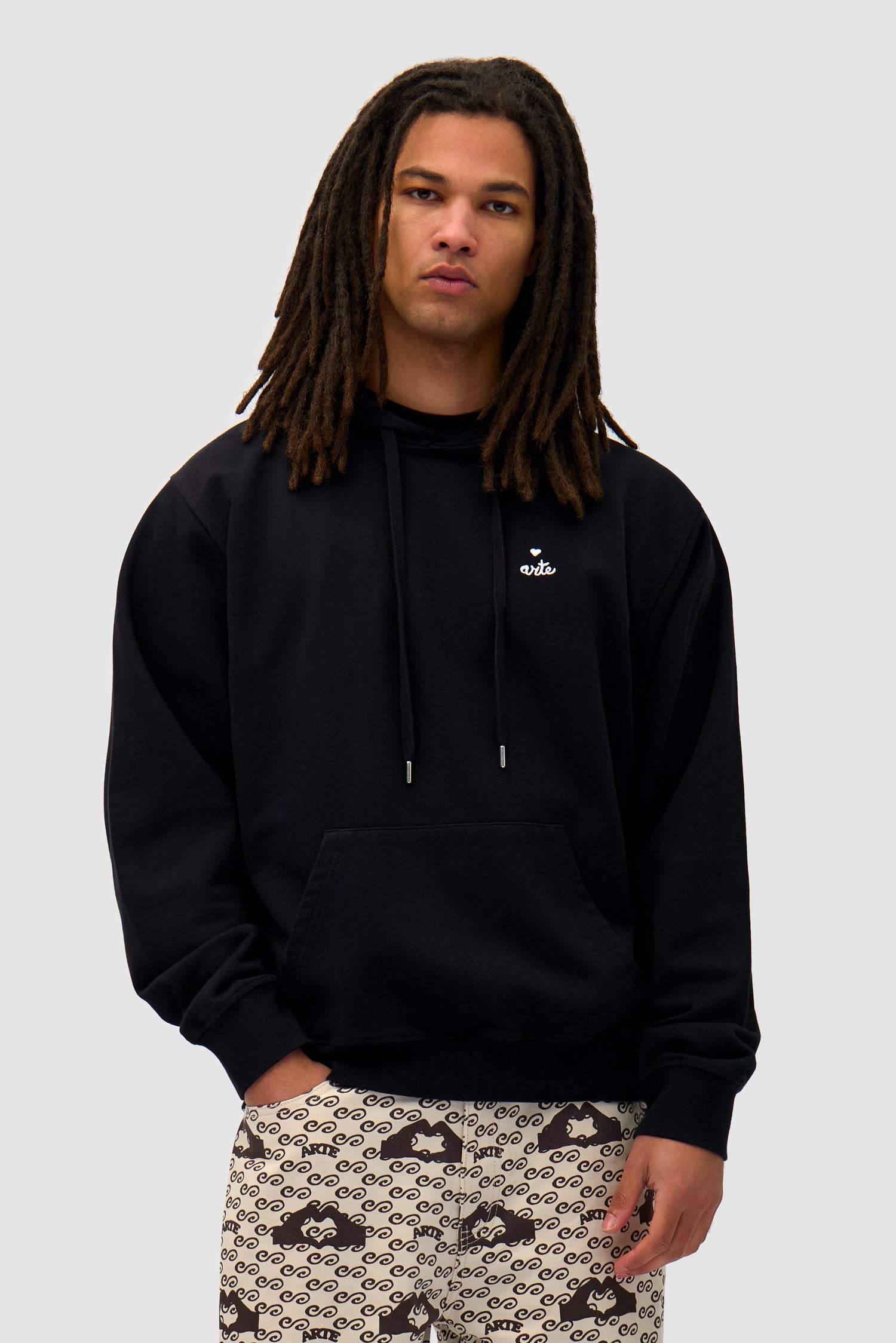 Heart Logo Hoodie - Black