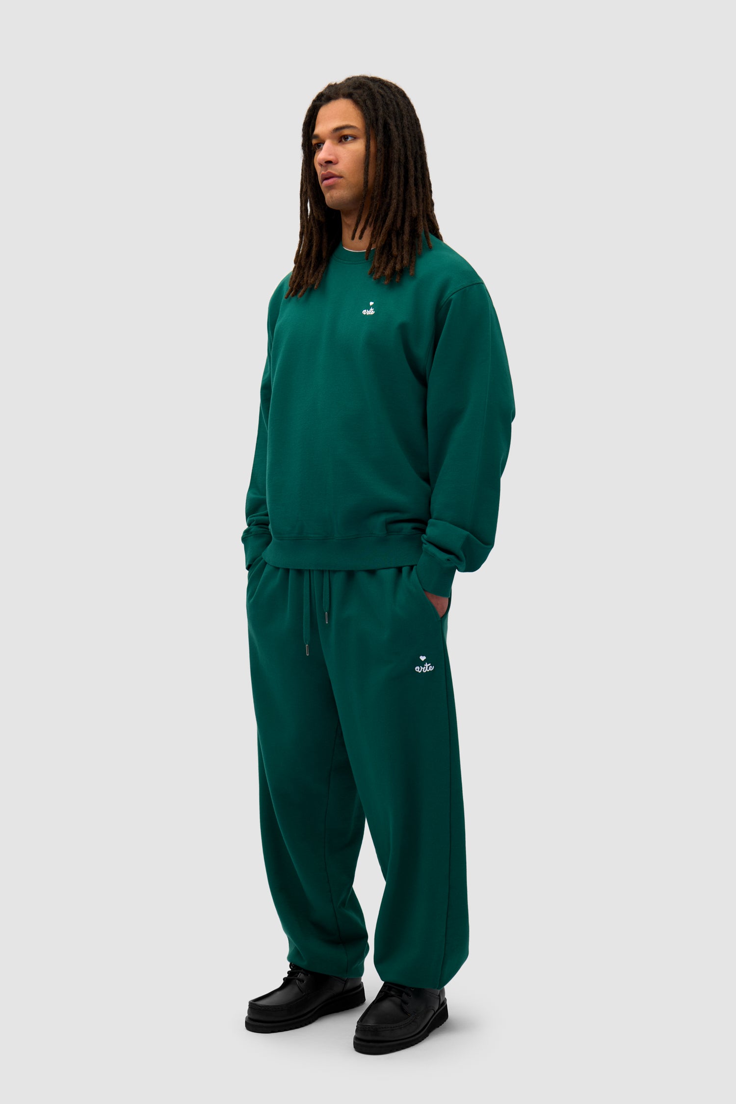 Heart Logo Sweatpants - Green