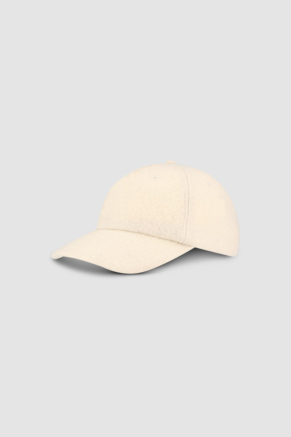 Wool Cap in Cream, front view