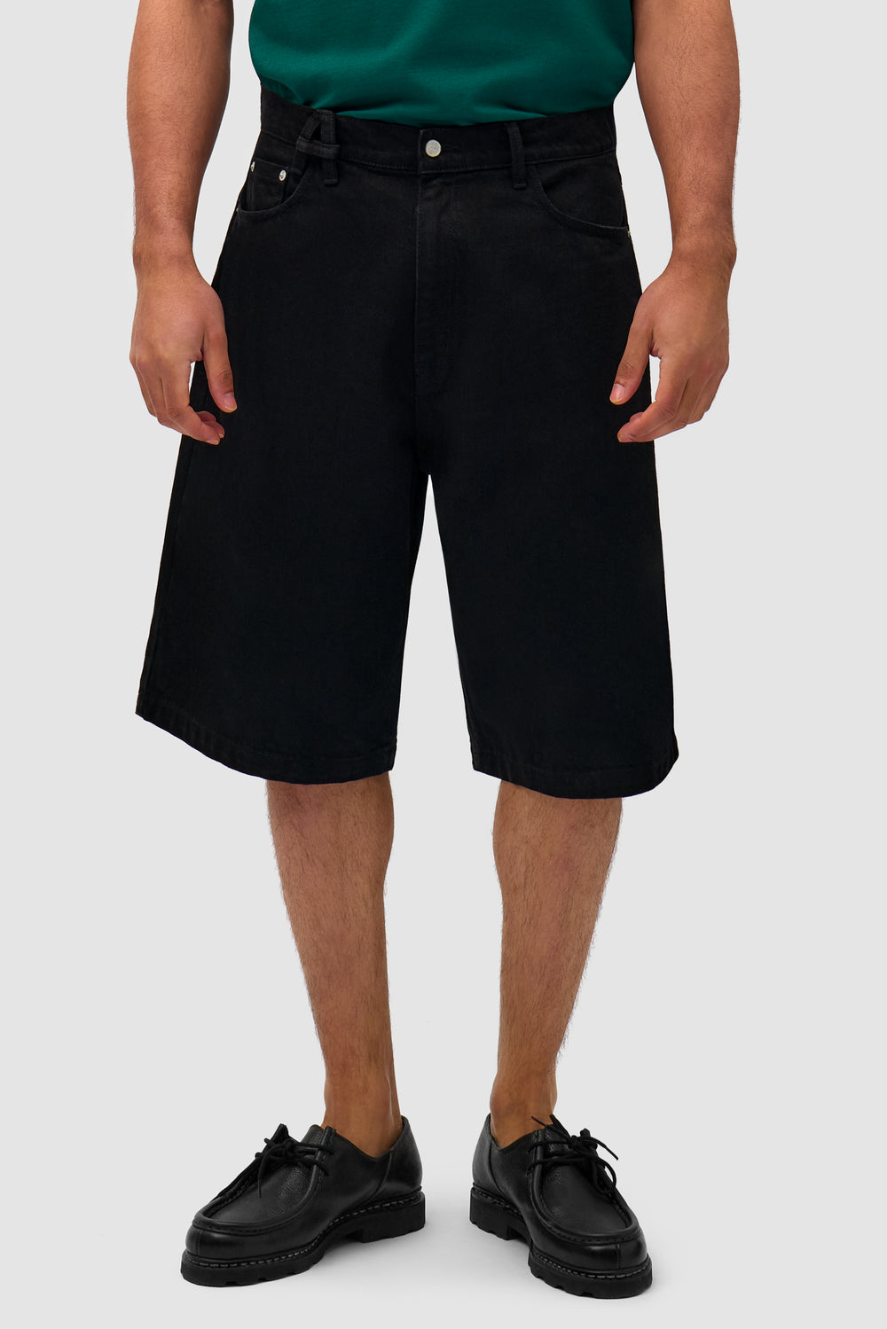 Belt Detail Shorts - Black