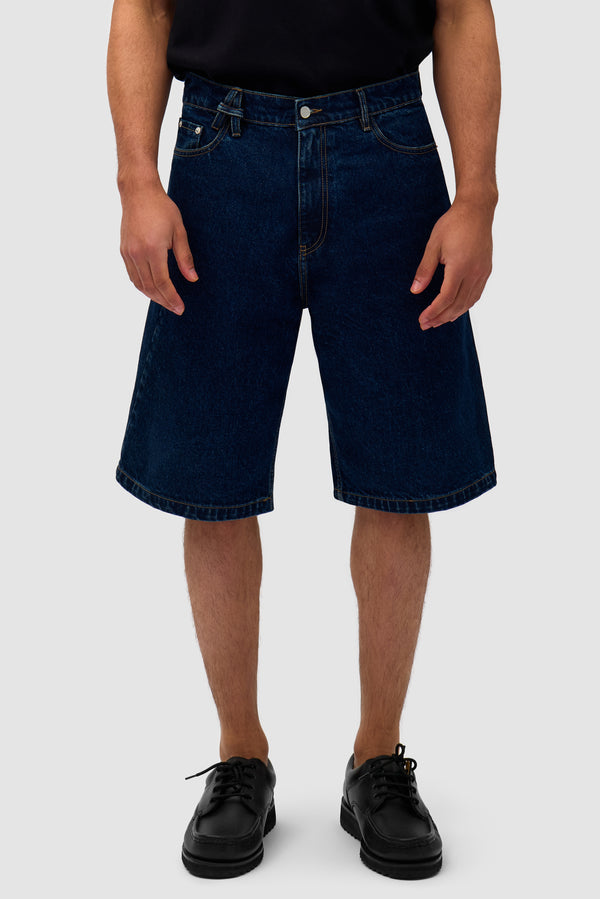 Belt Detail Shorts - Dark Wash - Arte Antwerp