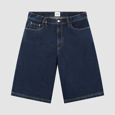 Belt Detail Shorts - Dark Wash