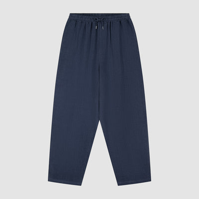 Pantalon en lin - Bleu marine