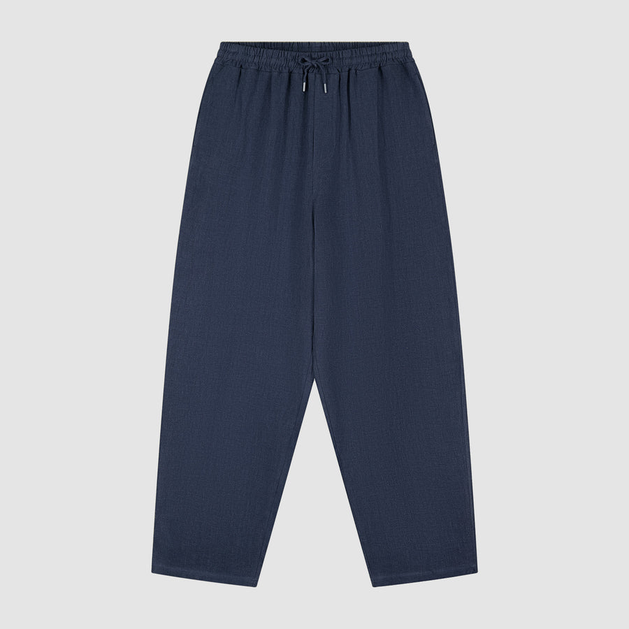 Pantalon en lin - Bleu marine