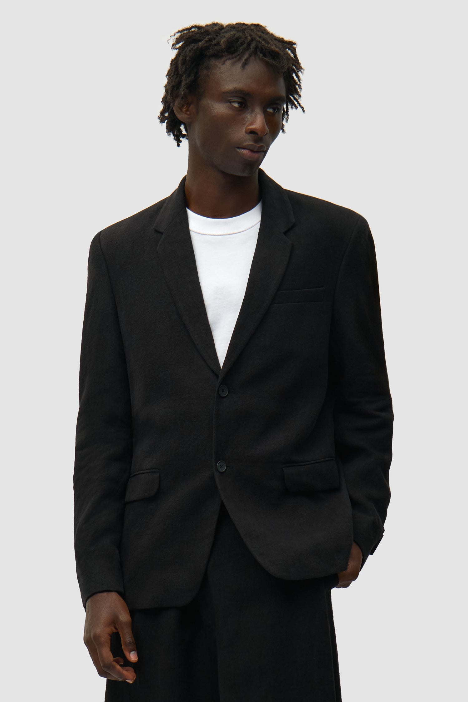 Veste de costume en lin - Noir