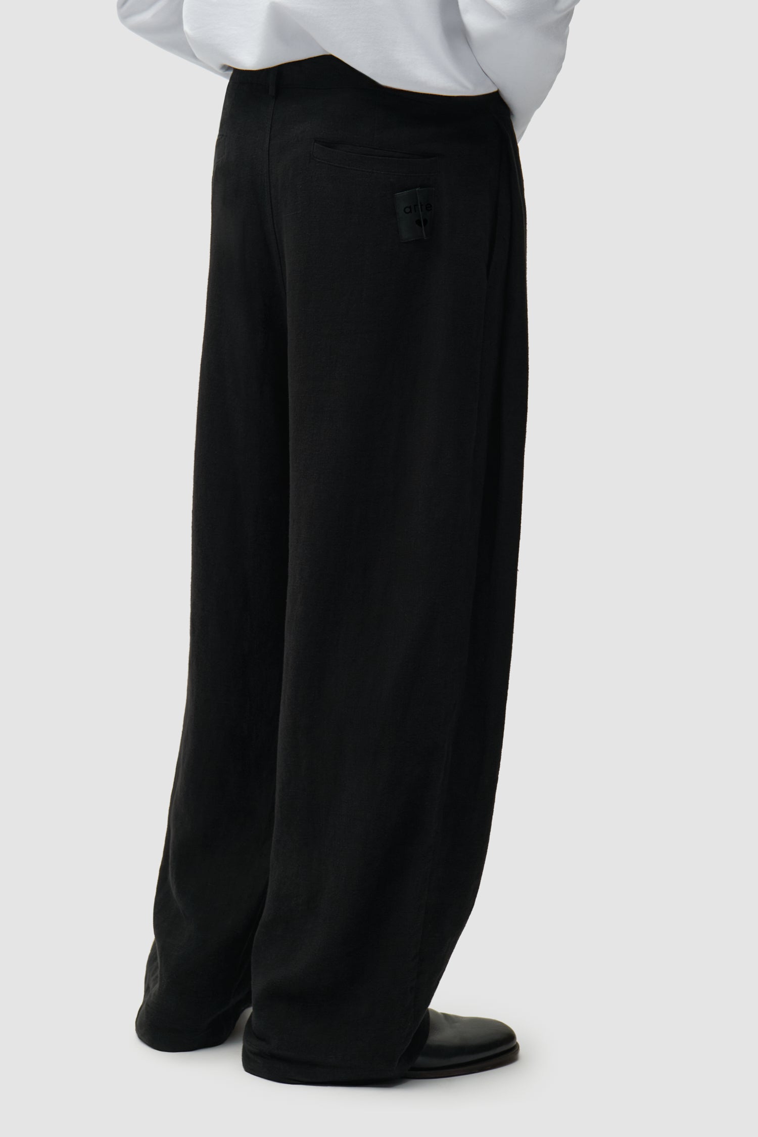 Pantalon de costume en lin - Noir