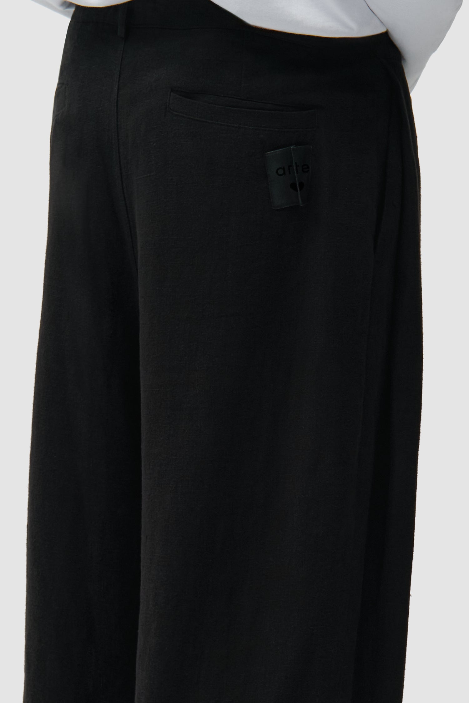 Pantalon de costume en lin - Noir