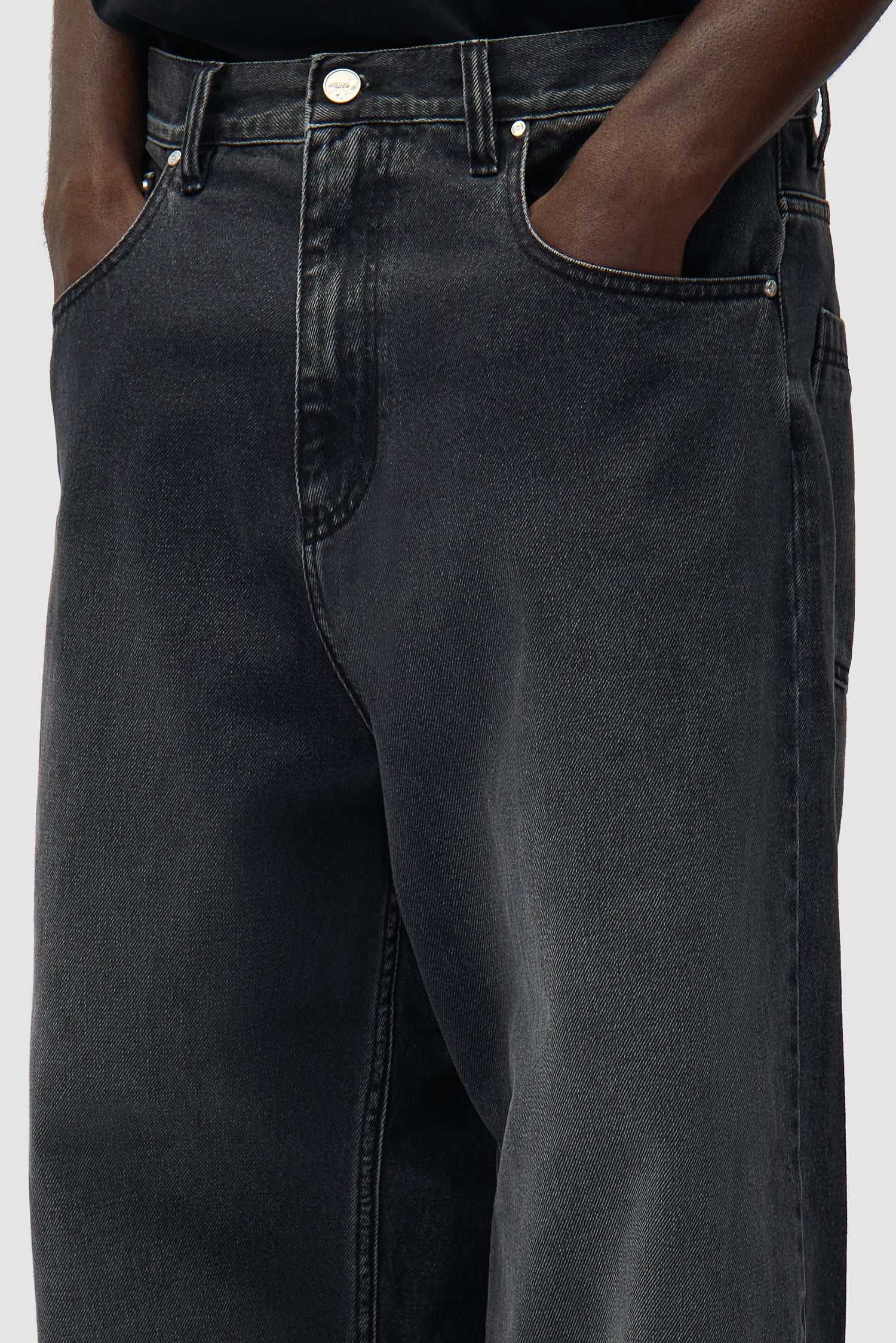 Pantalon baggy délavé - Noir