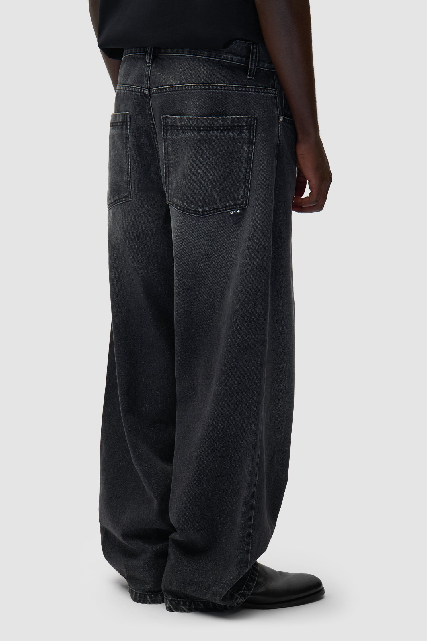 Pantalon baggy délavé - Noir