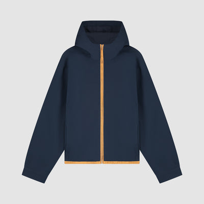Linen Tape Hooded Jacket - Navy