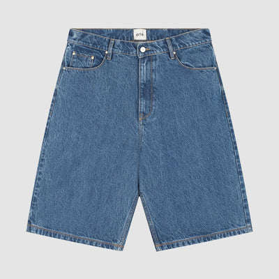 Short en denim à poches rondes - Denim brut