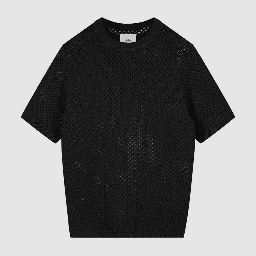 T-shirt au crochet - Noir