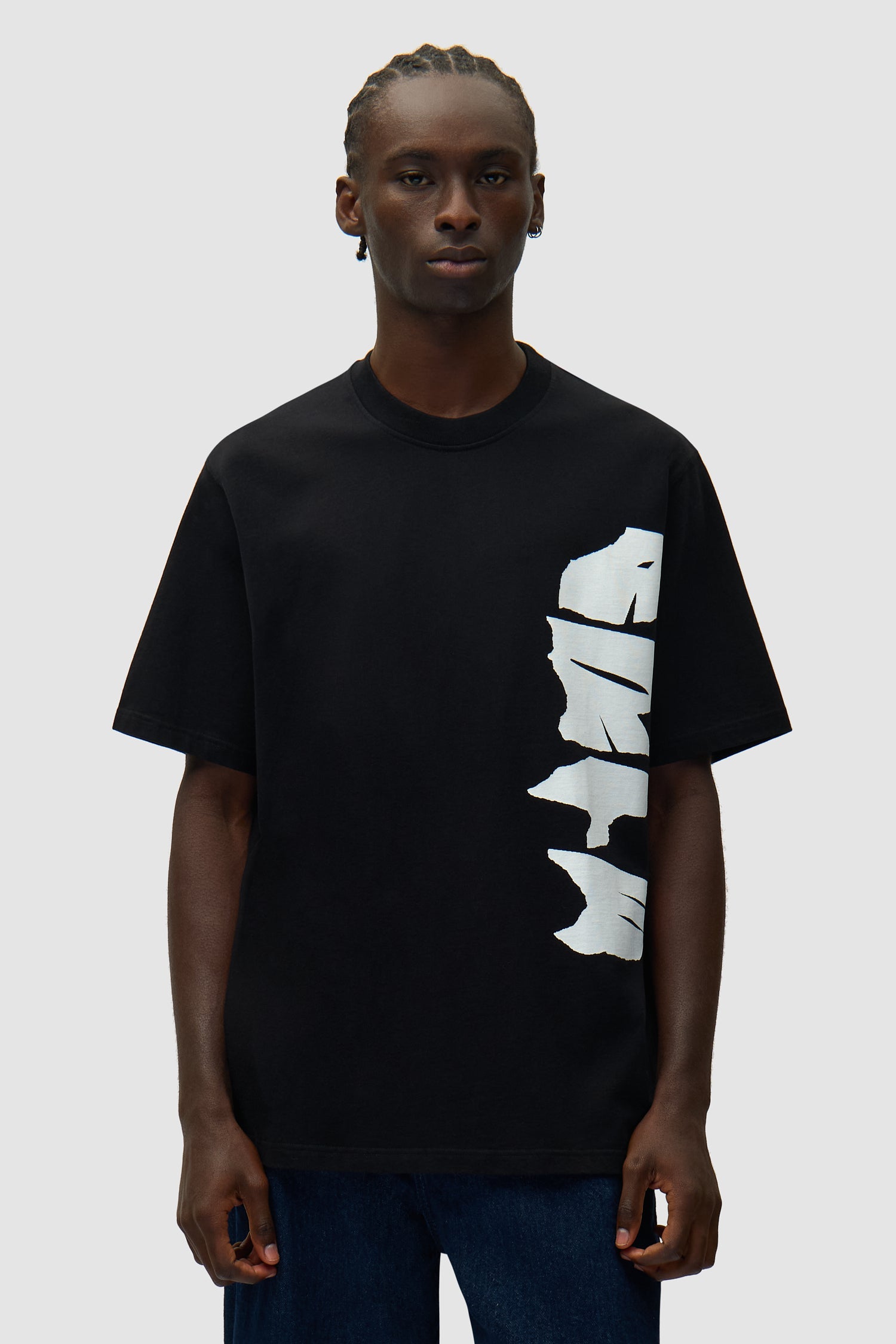 T-shirt avec logo sur le côté - Noir