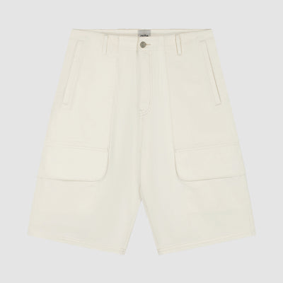 Short cargo en toile - Crème