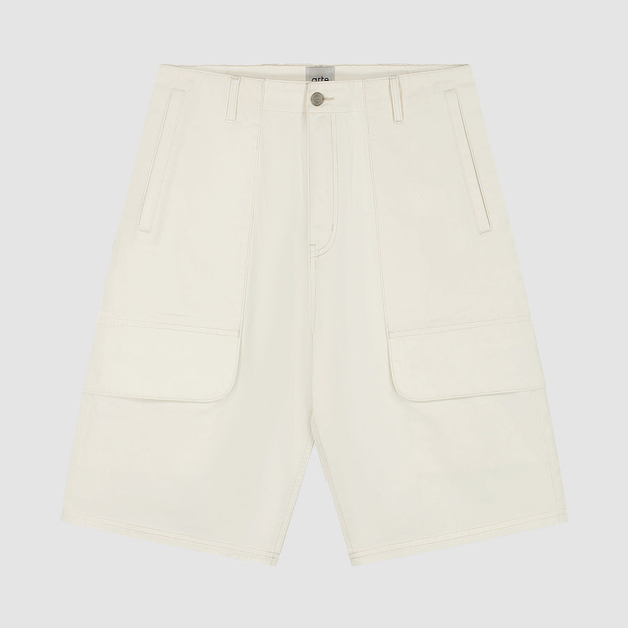 Canvas Cargo Shorts - Cream
