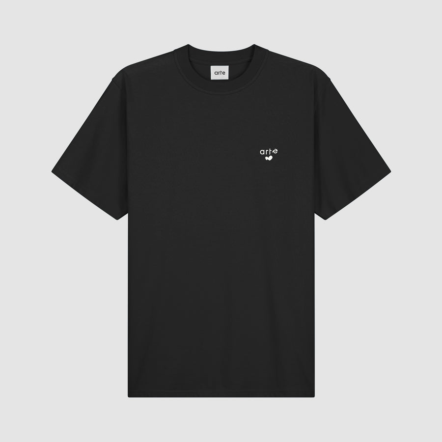 T-shirt avec logo en forme de cœur - Noir