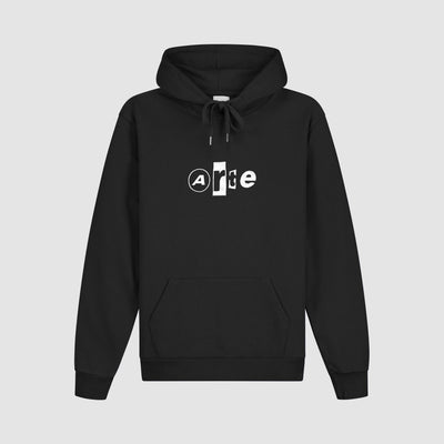 Sweat à capuche avec logo collage - Noir