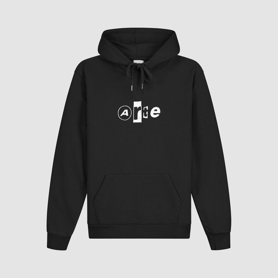 Collage Logo Hoodie - Black