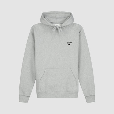 Sweat à capuche avec logo cœur - Gris