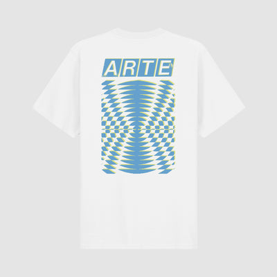 T-shirt à dos imprimé abstrait - Blanc