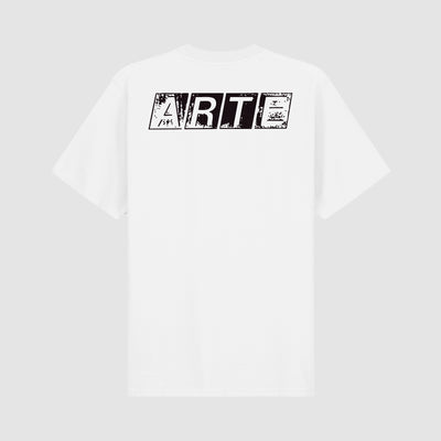T-shirt imprimé délavé au dos - Blanc
