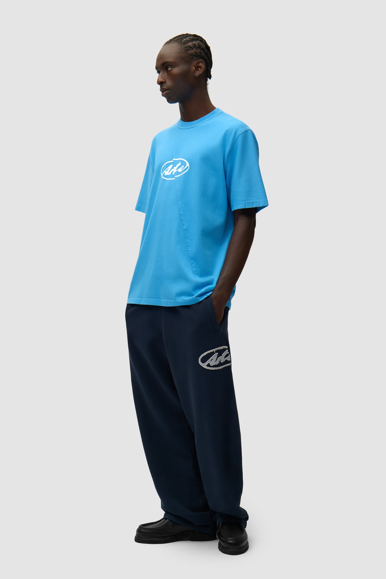 Pantalon de survêtement avec logo Circle Patch - Bleu marine