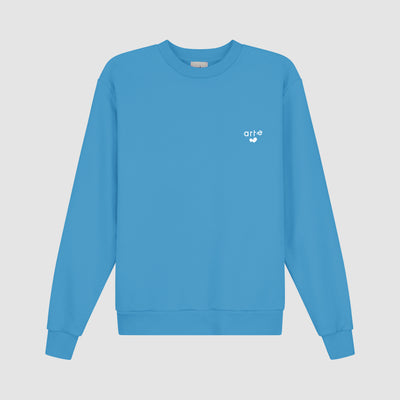 T-shirt à col rond avec logo cœur - Bleu