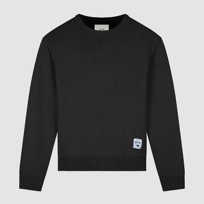 Étiquette réversible en tricot - Noir