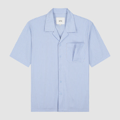 Chemise à poche plissée - Rayée