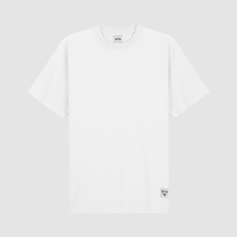 T-shirt à étiquette réversible - Blanc