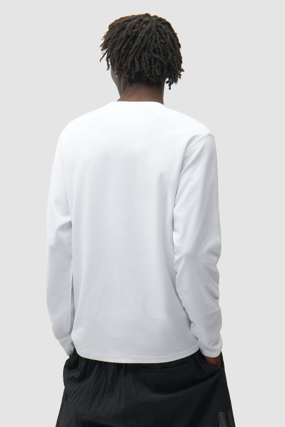 Étiquette réversible à manches longues - Blanc