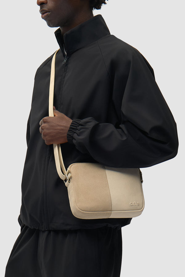Multi Leather Baka Bag in Cream, front view