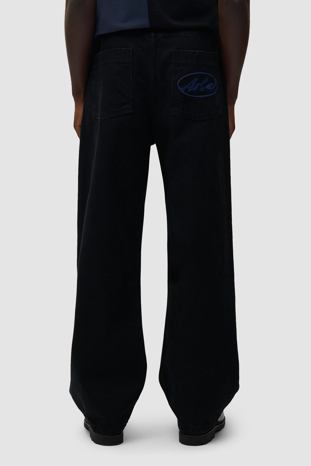 Pantalon à poche avec logo circulaire - Noir