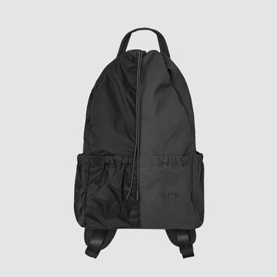 Sac à dos en nylon avec cordon de serrage - Noir