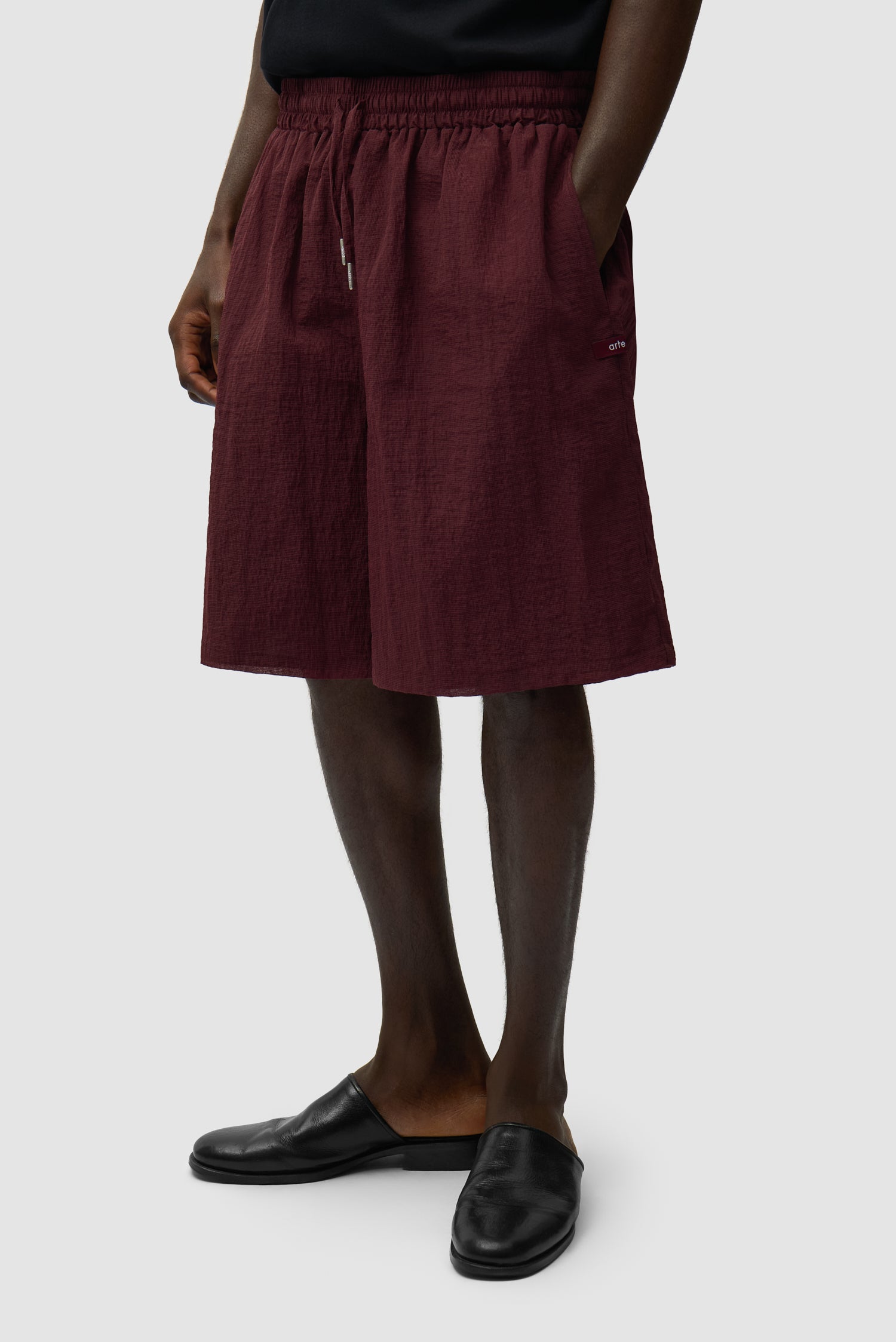 Short en maille - Bordeaux