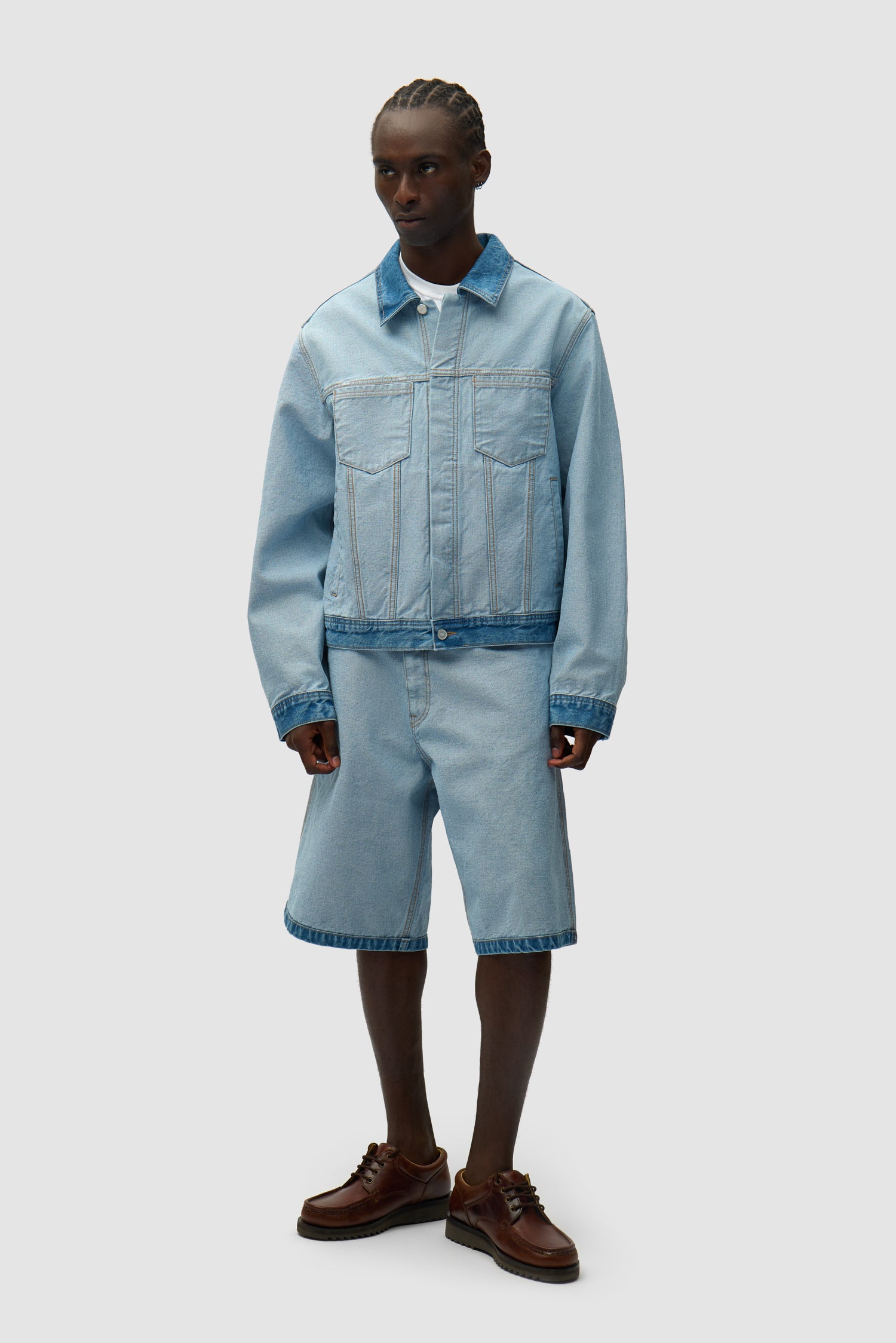 Veste en denim Inside/Out - Denim Bleach