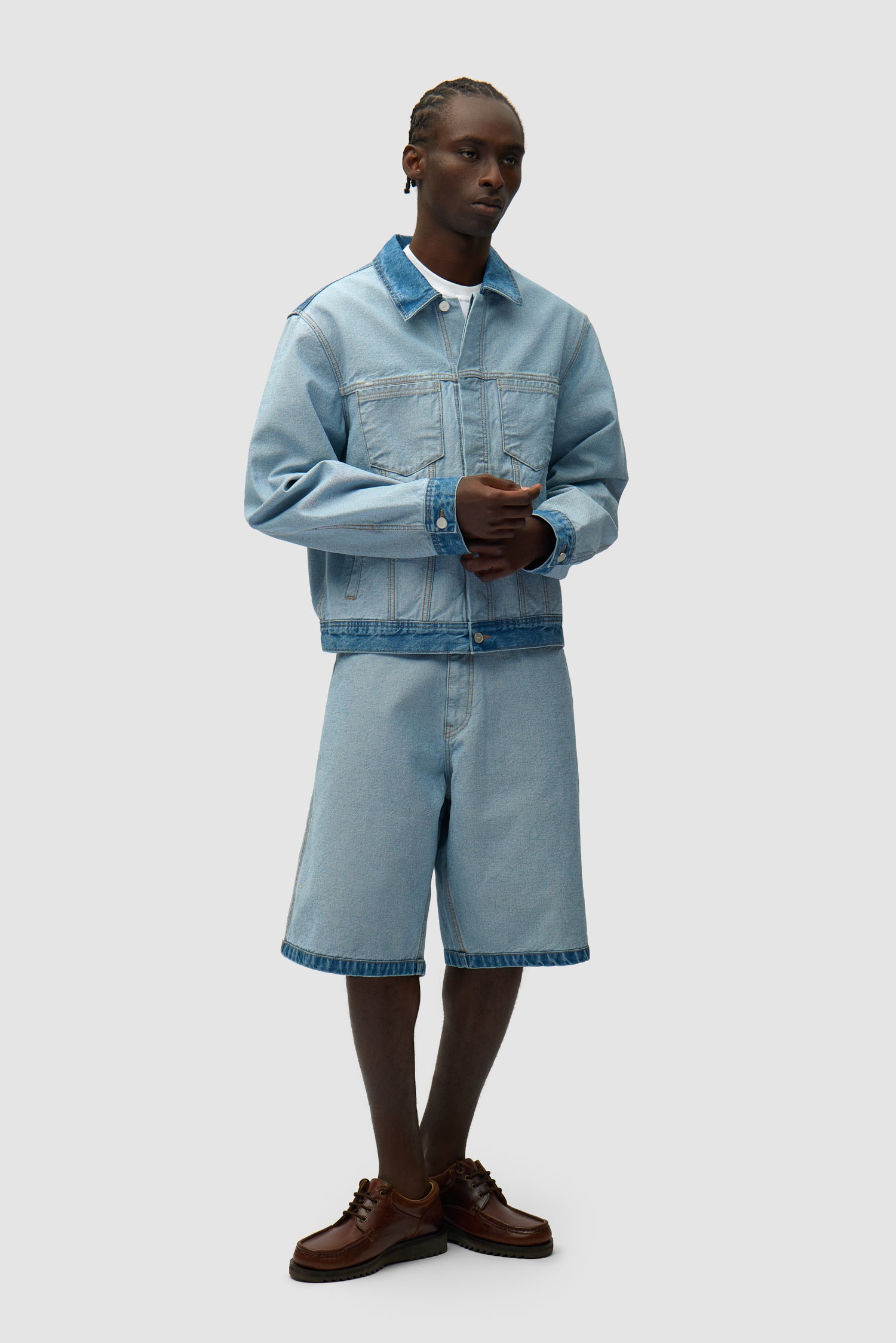 Veste en denim Inside/Out - Denim Bleach