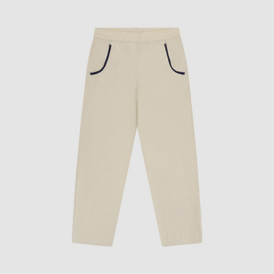 Pantalon à poches Jesse - Crème/Marine