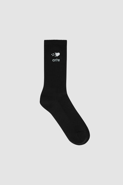 Fade Heart Socks - Black
